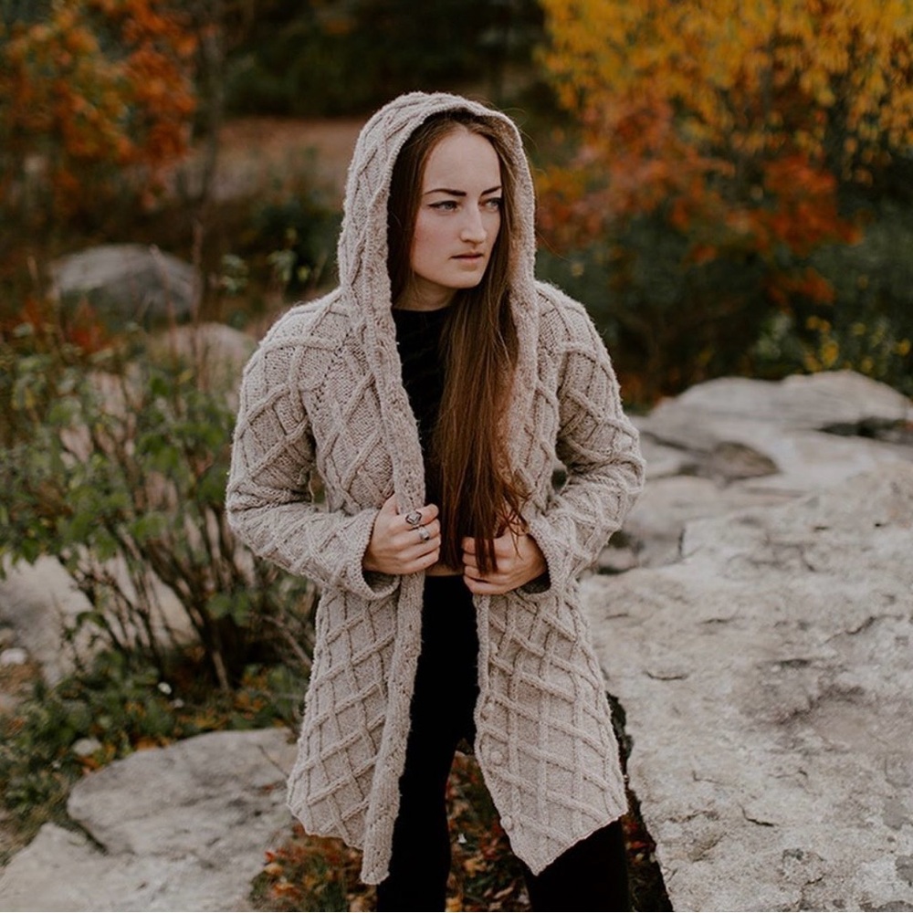 Cozy Knit Hooded Cardigan - Picture 4 of 10
